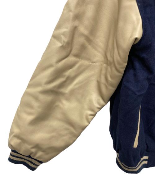 SUNTORY BOSS（サントリーボス）SUNTORY BOSS (サントリーボス) スタジャン ネイビー×ベージュ サイズ:-の古着・服飾アイテム