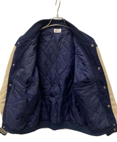 SUNTORY BOSS（サントリーボス）SUNTORY BOSS (サントリーボス) スタジャン ネイビー×ベージュ サイズ:-の古着・服飾アイテム