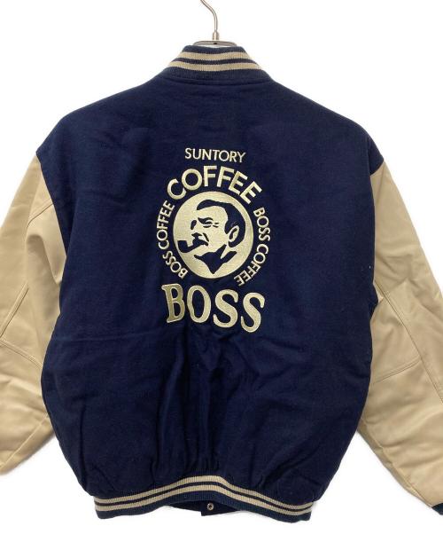 SUNTORY BOSS（サントリーボス）SUNTORY BOSS (サントリーボス) スタジャン ネイビー×ベージュ サイズ:-の古着・服飾アイテム