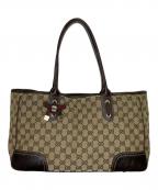 GUCCIグッチ）の古着「トートバッグ」｜ベージュ×ブラウン