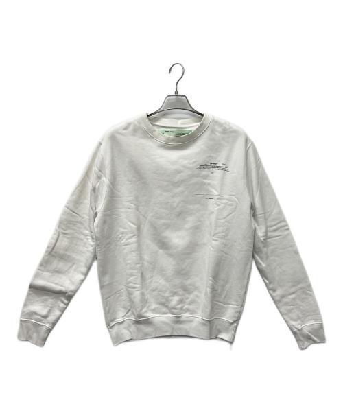 OFFWHITE（オフホワイト）OFFWHITE (オフホワイト) クルーネックスウェット ホワイト サイズ:Sの古着・服飾アイテム