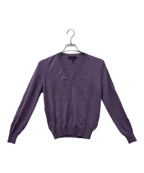 GUCCI（グッチ）GUCCI (グッチ) Vネックニット パープル サイズ:Sの古着・服飾アイテム