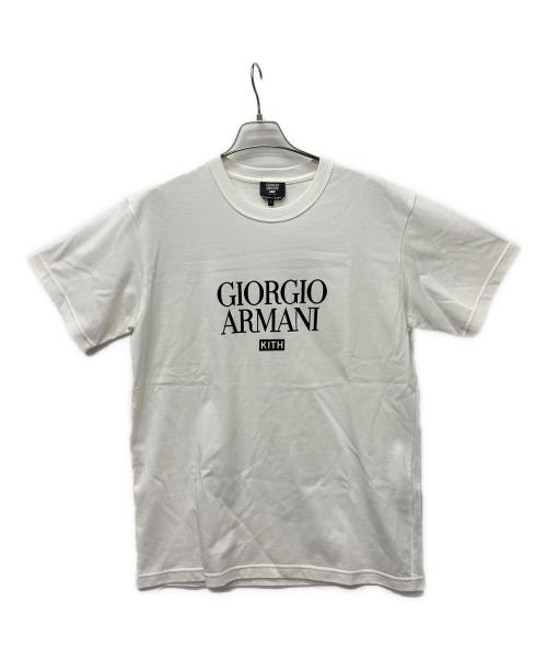 KITH（キス）KITH (キス) GIORGIO ARMANI (ジョルジョアルマーニ) 半袖カットソー ホワイト サイズ:Mの古着・服飾アイテム