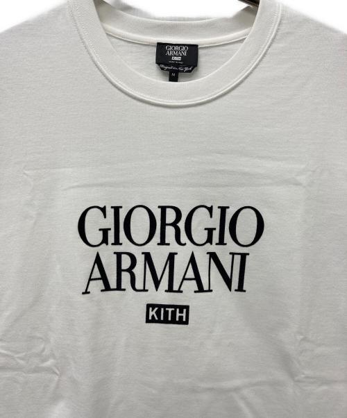 KITH（キス）KITH (キス) GIORGIO ARMANI (ジョルジョアルマーニ) 半袖カットソー ホワイト サイズ:Mの古着・服飾アイテム