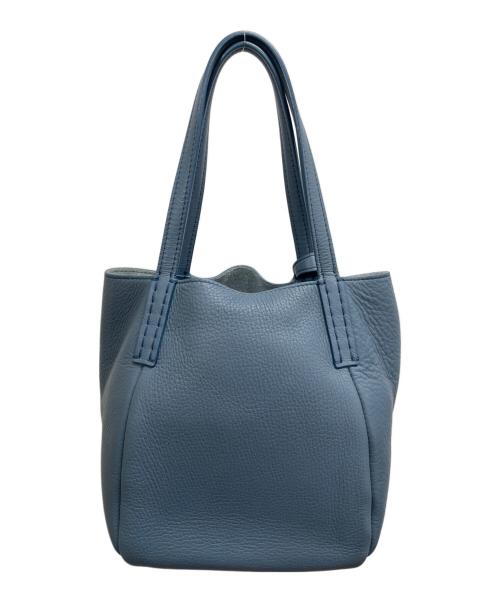 HIROFU（ヒロフ）HIROFU (ヒロフ) レザーハンドバッグ ブルーの古着・服飾アイテム