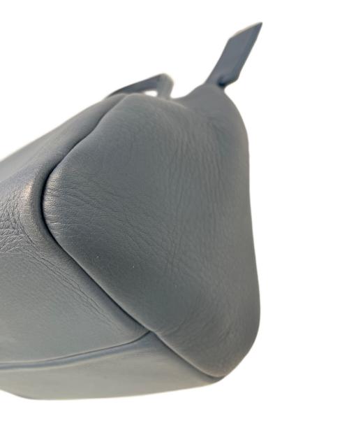 HIROFU（ヒロフ）HIROFU (ヒロフ) レザーハンドバッグ ブルーの古着・服飾アイテム