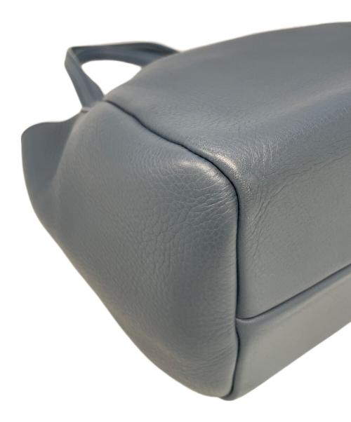 HIROFU（ヒロフ）HIROFU (ヒロフ) レザーハンドバッグ ブルーの古着・服飾アイテム