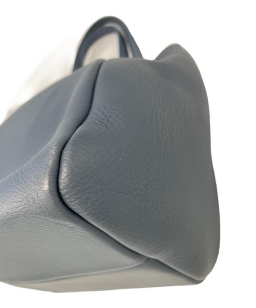 HIROFU（ヒロフ）HIROFU (ヒロフ) レザーハンドバッグ ブルーの古着・服飾アイテム