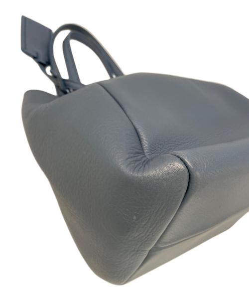 HIROFU（ヒロフ）HIROFU (ヒロフ) レザーハンドバッグ ブルーの古着・服飾アイテム