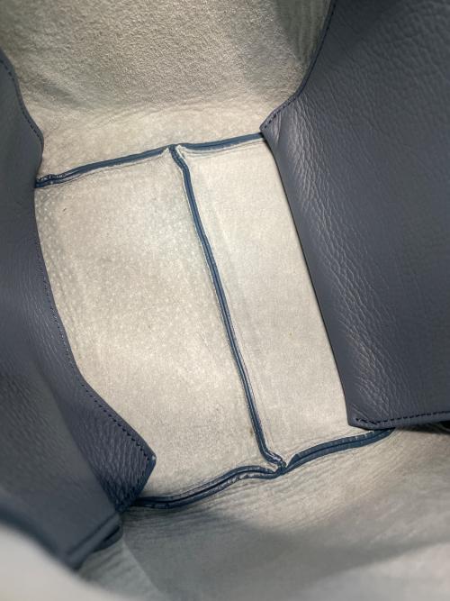 HIROFU（ヒロフ）HIROFU (ヒロフ) レザーハンドバッグ ブルーの古着・服飾アイテム