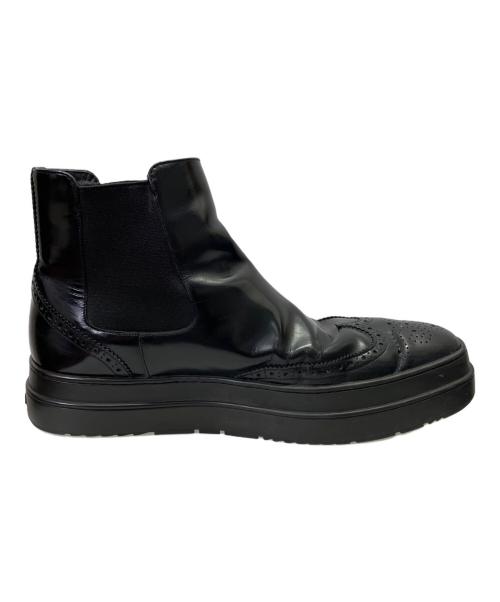 PRADA（プラダ）PRADA (プラダ) サイドゴアブーツ ブラック サイズ:8の古着・服飾アイテム