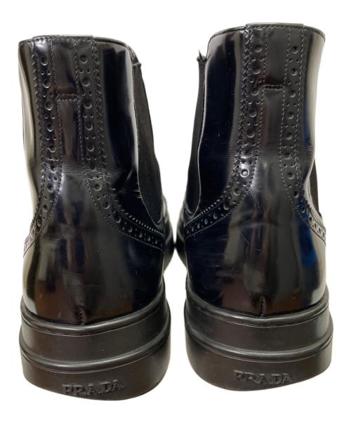 PRADA（プラダ）PRADA (プラダ) サイドゴアブーツ ブラック サイズ:8の古着・服飾アイテム