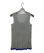 ISSEY MIYAKEイッセイミヤケ）の古着「ノースリーブブラウス」｜グレー×ブルー