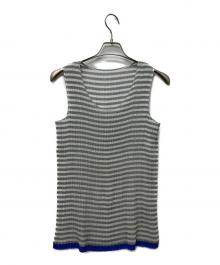 ISSEY MIYAKE（イッセイミヤケ）の古着「ノースリーブブラウス」｜グレー×ブルー