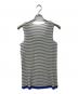 ISSEY MIYAKE (イッセイミヤケ) ノースリーブブラウス グレー×ブルー サイズ:M：7000円
