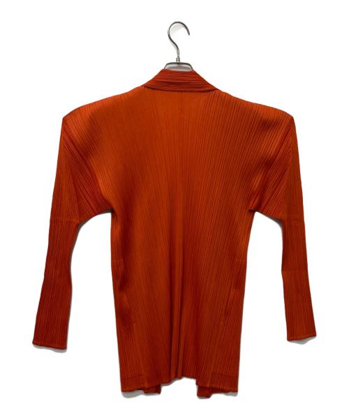 PLEATS PLEASE（プリーツプリーズ）PLEATS PLEASE (プリーツプリーズ) プリーツカーディガン オレンジ サイズ:4の古着・服飾アイテム