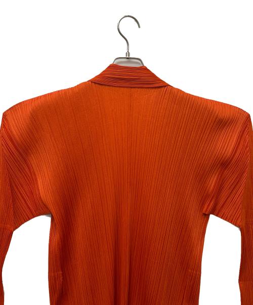 PLEATS PLEASE（プリーツプリーズ）PLEATS PLEASE (プリーツプリーズ) プリーツカーディガン オレンジ サイズ:4の古着・服飾アイテム