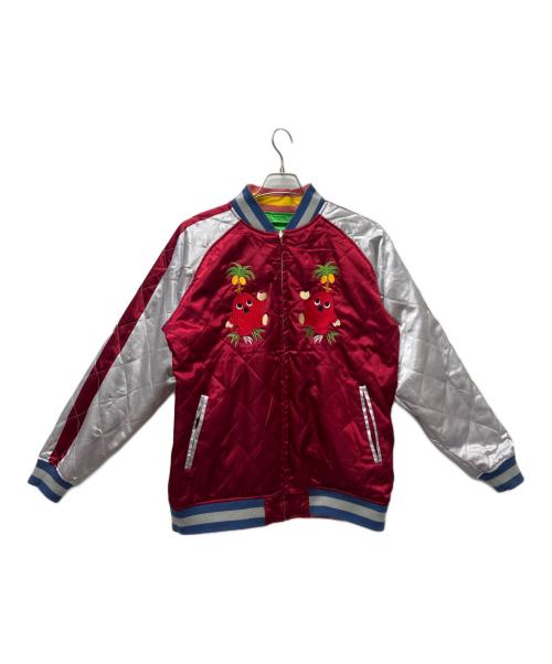 DEATH VALLEY（DEATH VALLEY）DEATH VALLEY (DEATH VALLEY) リバーシブルスタジャン レッド×グリーン サイズ:Lの古着・服飾アイテム