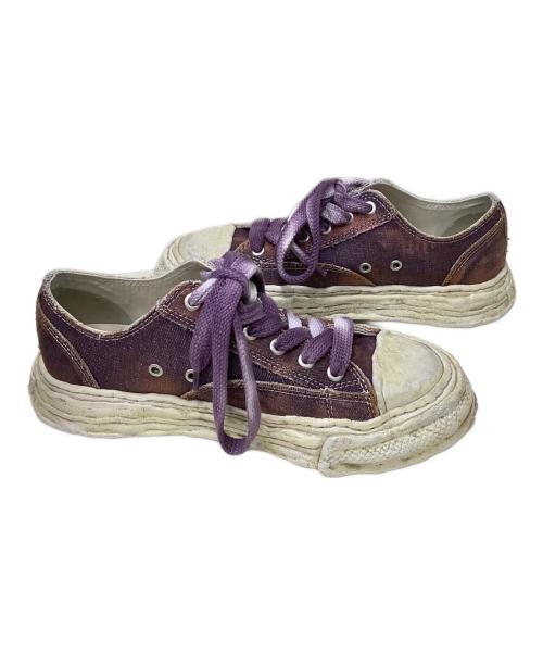 Maison MIHARA YASUHIRO（メゾン ミハラ ヤスヒロ）Maison MIHARA YASUHIRO (メゾン ミハラ ヤスヒロ) ウォッシュドデニム ローカットスニーカー パープル サイズ:42の古着・服飾アイテム