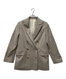 Mila Owen（ミラオーウェン）の古着「金釦ダブルブレザーオーバージャケット」｜グレー