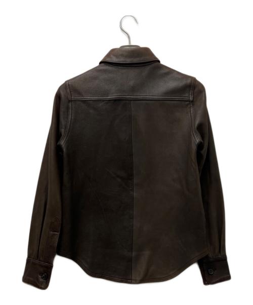 A.P.C.（アーペーセー）A.P.C. (アーペーセー) 90sレザーシャツ ブラウン サイズ:Ｓの古着・服飾アイテム