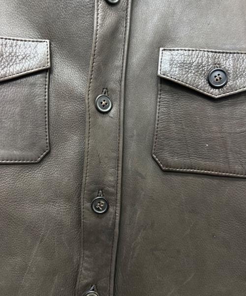 A.P.C.（アーペーセー）A.P.C. (アーペーセー) 90sレザーシャツ ブラウン サイズ:Ｓの古着・服飾アイテム