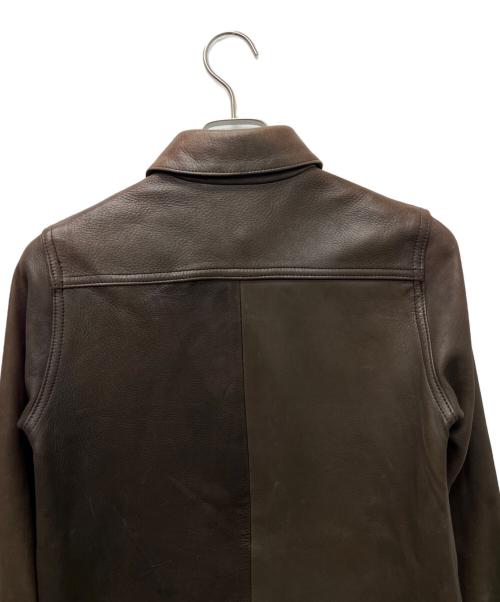 A.P.C.（アーペーセー）A.P.C. (アーペーセー) 90sレザーシャツ ブラウン サイズ:Ｓの古着・服飾アイテム