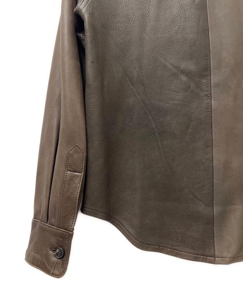 A.P.C.（アーペーセー）A.P.C. (アーペーセー) 90sレザーシャツ ブラウン サイズ:Ｓの古着・服飾アイテム