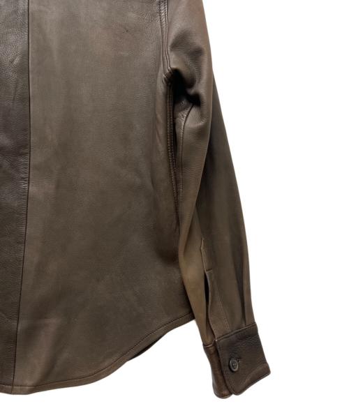 A.P.C.（アーペーセー）A.P.C. (アーペーセー) 90sレザーシャツ ブラウン サイズ:Ｓの古着・服飾アイテム