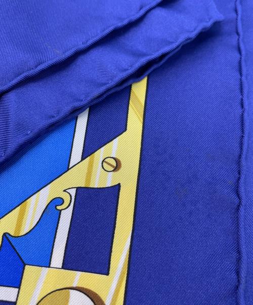 HERMES（エルメス）HERMES (エルメス) シルクスカーフ ブルーの古着・服飾アイテム