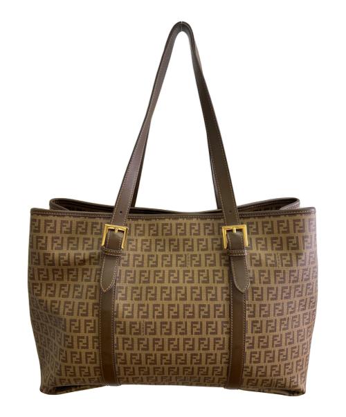 FENDI（フェンディ）FENDI (フェンディ) PVCトートバッグ ブラウンの古着・服飾アイテム