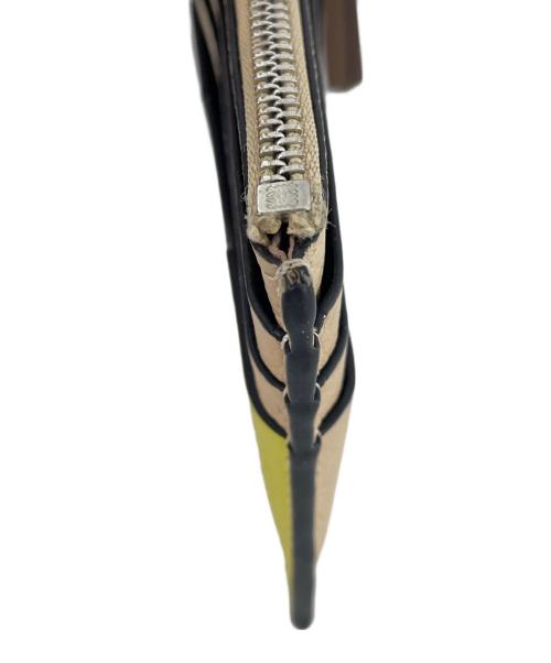 LOEWE（ロエベ）LOEWE (ロエベ) カードケース イエロー×ベージュの古着・服飾アイテム