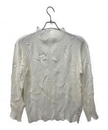ISSEY MIYAKE（イッセイミヤケ）の古着「プリーツハイネックカットソー」｜ホワイト