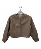 Snidelスナイデル）の古着「フェイクレザージャケット」｜ベージュ