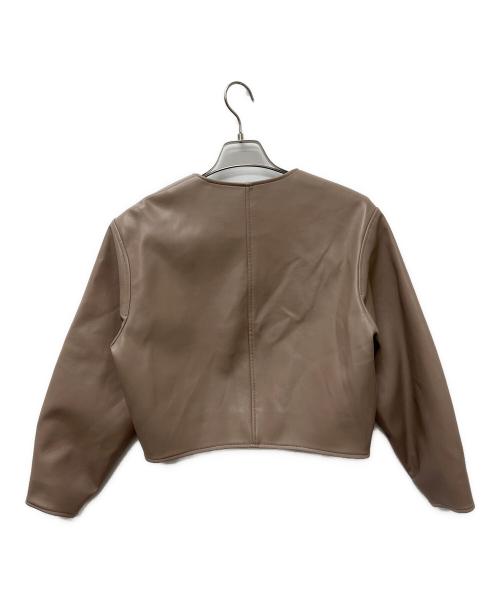 Snidel（スナイデル）Snidel (スナイデル) フェイクレザージャケット ベージュ サイズ:1の古着・服飾アイテム