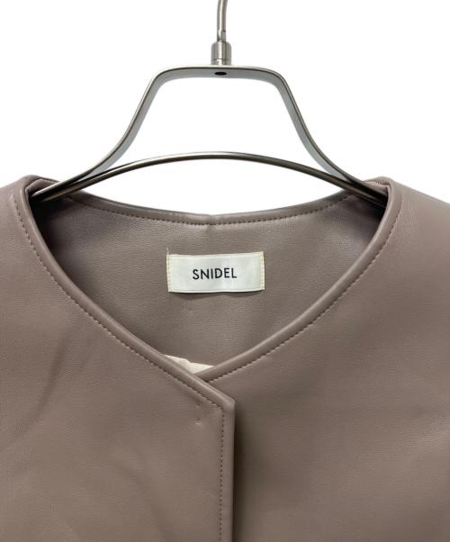 Snidel（スナイデル）Snidel (スナイデル) フェイクレザージャケット ベージュ サイズ:1の古着・服飾アイテム