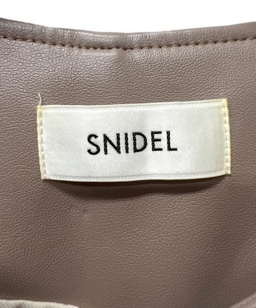 Snidel（スナイデル）Snidel (スナイデル) フェイクレザージャケット ベージュ サイズ:1の古着・服飾アイテム