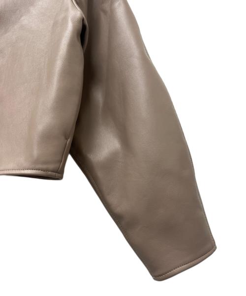 Snidel（スナイデル）Snidel (スナイデル) フェイクレザージャケット ベージュ サイズ:1の古着・服飾アイテム