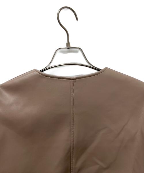 Snidel（スナイデル）Snidel (スナイデル) フェイクレザージャケット ベージュ サイズ:1の古着・服飾アイテム