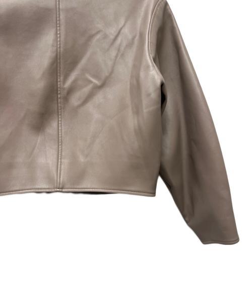 Snidel（スナイデル）Snidel (スナイデル) フェイクレザージャケット ベージュ サイズ:1の古着・服飾アイテム