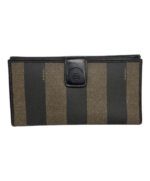 FENDI（フェンディ）FENDI (フェンディ) 長財布 ブラウン×ブラックの古着・服飾アイテム