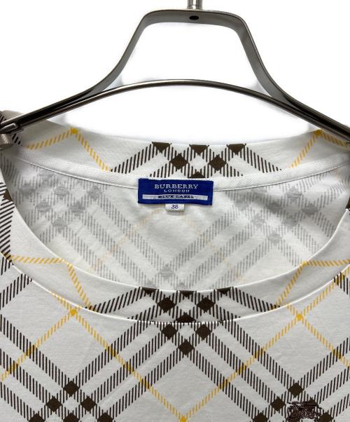 BURBERRY BLUE LABEL（バーバリーロンドンブルーレーベル）BURBERRY BLUE LABEL (バーバリーロンドンブルーレーベル) Tシャツ ブラウン×イエロー サイズ:38の古着・服飾アイテム