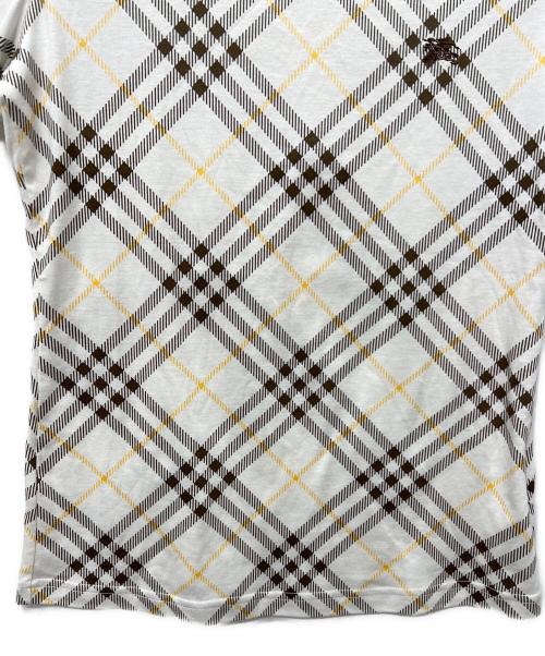 BURBERRY BLUE LABEL（バーバリーロンドンブルーレーベル）BURBERRY BLUE LABEL (バーバリーロンドンブルーレーベル) Tシャツ ブラウン×イエロー サイズ:38の古着・服飾アイテム