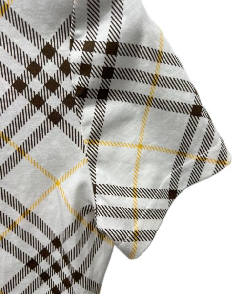 BURBERRY BLUE LABEL（バーバリーロンドンブルーレーベル）BURBERRY BLUE LABEL (バーバリーロンドンブルーレーベル) Tシャツ ブラウン×イエロー サイズ:38の古着・服飾アイテム