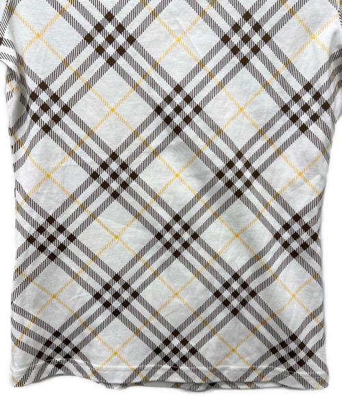 BURBERRY BLUE LABEL（バーバリーロンドンブルーレーベル）BURBERRY BLUE LABEL (バーバリーロンドンブルーレーベル) Tシャツ ブラウン×イエロー サイズ:38の古着・服飾アイテム