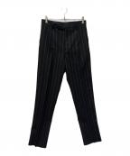 WACKO MARIA×DORMEUILワコマリア×ドーメル）の古着「PLEATED TROUSERS (TYPE-2)」｜ブラック