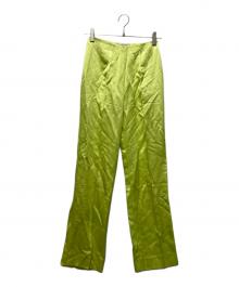 Christian Dior pour toujours（クリスチャン ディオール）の古着「サテンパンツ」｜黄緑