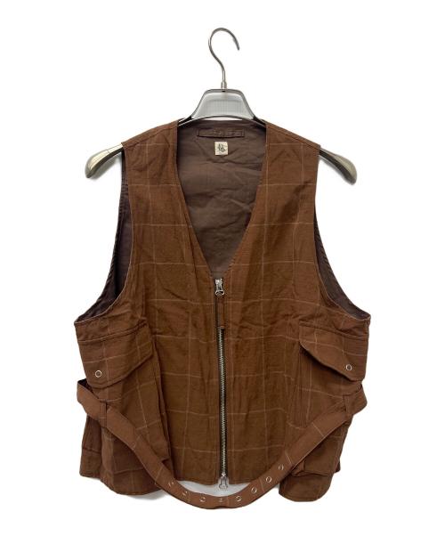 KAPTAIN SUNSHINE（キャプテンサンシャイン）KAPTAIN SUNSHINE (キャプテンサンシャイン) ジップベスト ブラウン サイズ:38の古着・服飾アイテム