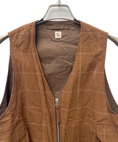 KAPTAIN SUNSHINE（キャプテンサンシャイン）KAPTAIN SUNSHINE (キャプテンサンシャイン) ジップベスト ブラウン サイズ:38の古着・服飾アイテム