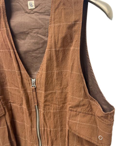 KAPTAIN SUNSHINE（キャプテンサンシャイン）KAPTAIN SUNSHINE (キャプテンサンシャイン) ジップベスト ブラウン サイズ:38の古着・服飾アイテム